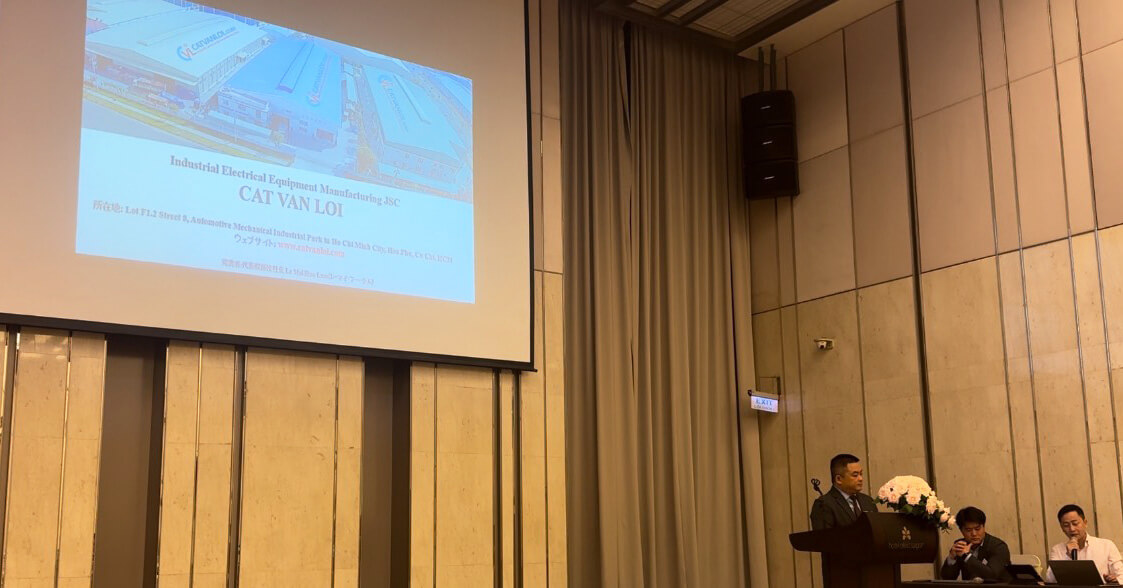 Le Mai Huu Lam 氏（CEO）は、ベトナムの51の日本企業にCat Van Loi会社を紹介するプレゼンテーションを行いました。